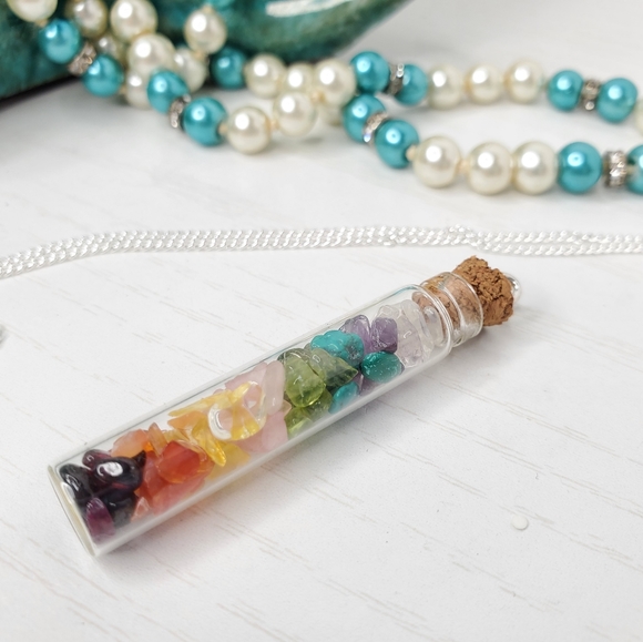 CLOSET CLOSING Chakra Pixie Bottle Necklace - Picture 6 of 11